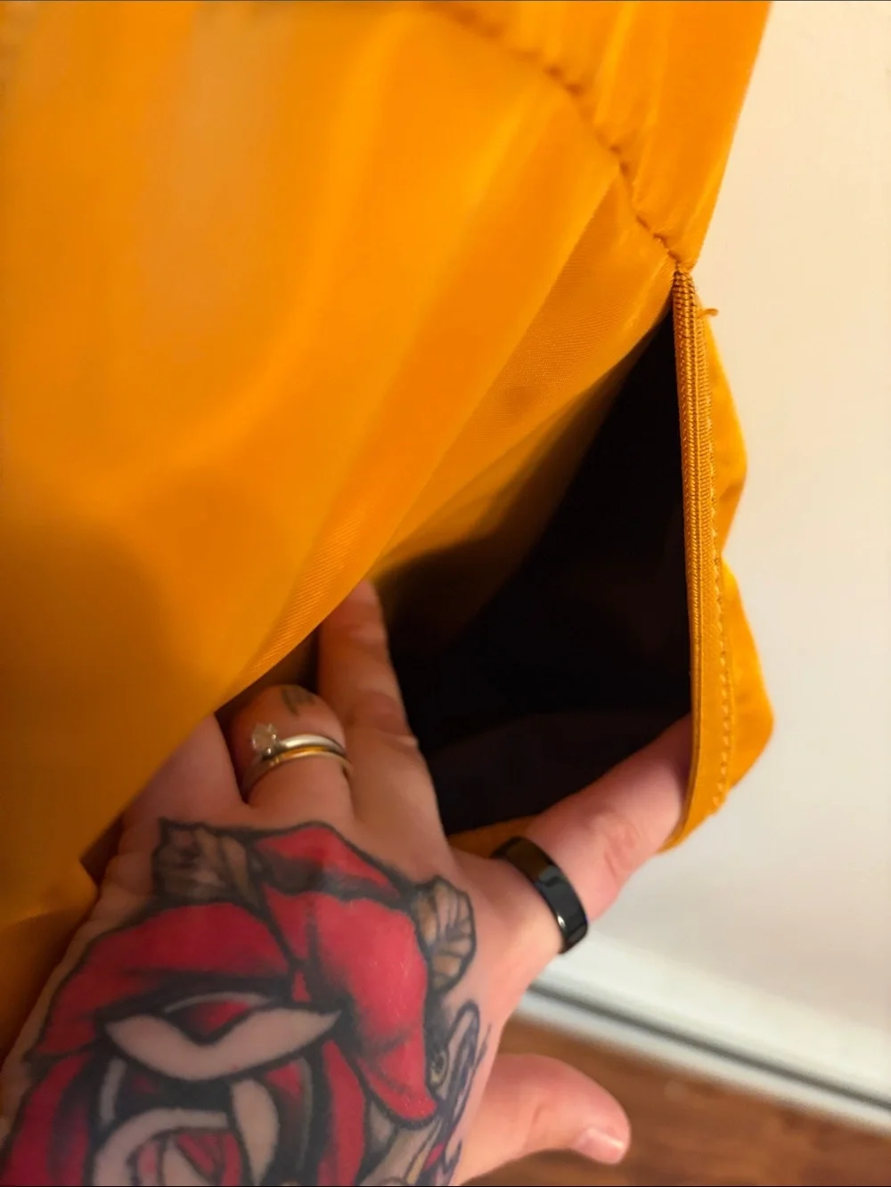 Teacher Tote—Mustard Tote Bag with Brown Handles
